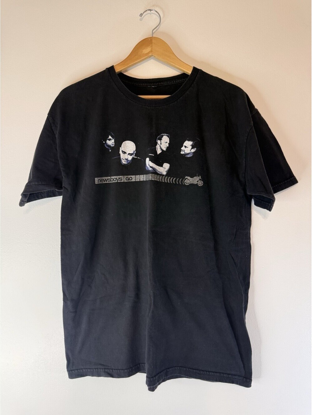 Newsboys GO Tour T-Shirt Band Tee Christian Rock Music Black Size XL